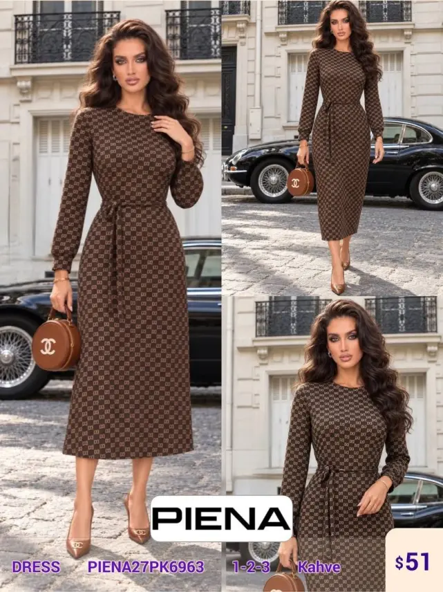 Платье PiENA (Brown, модель PIENA27PK6963) оптом