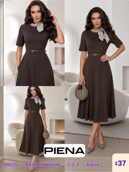 Платье PiENA (Brown, модель PIENA27PK6909) оптом