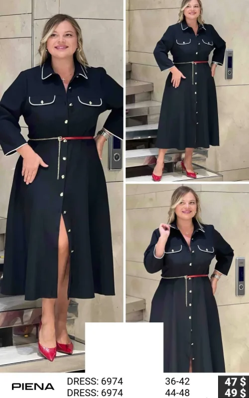Платье PiENA (Black, модель 6974) оптом