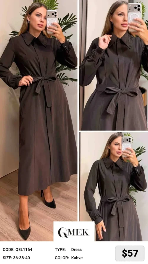 Платье QMEK (Brown, модель QEL1164) оптом