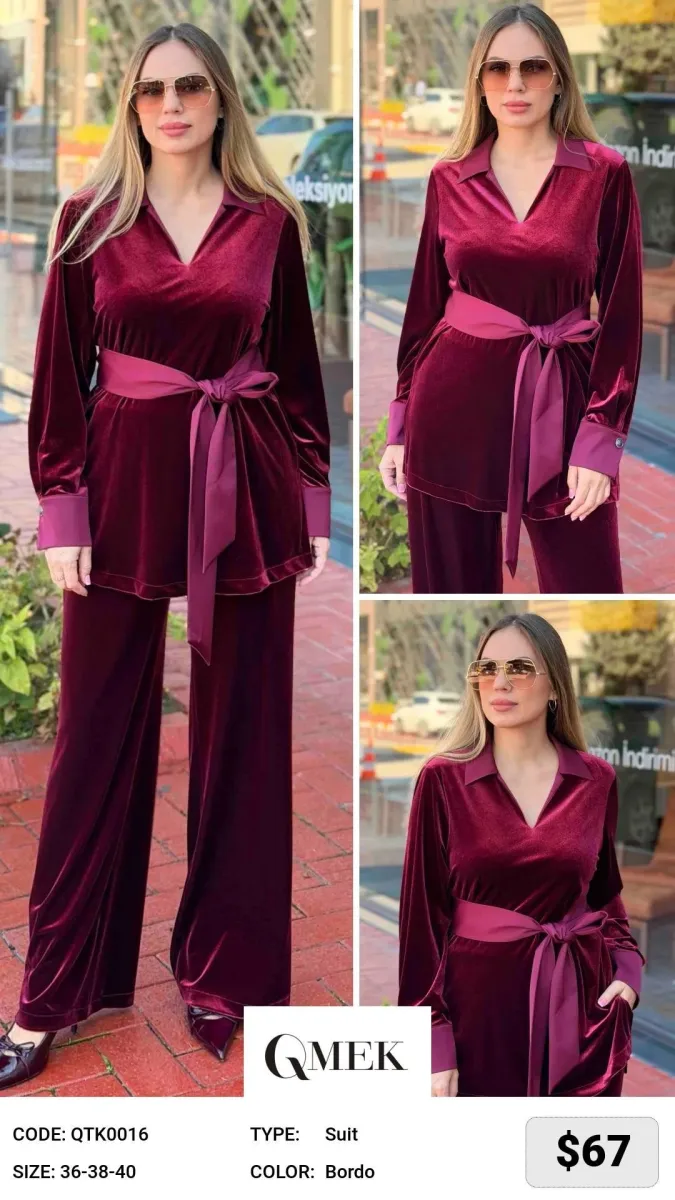 Костюмы и комплекты QMEK (Burgundy, модель QTK0016) оптом