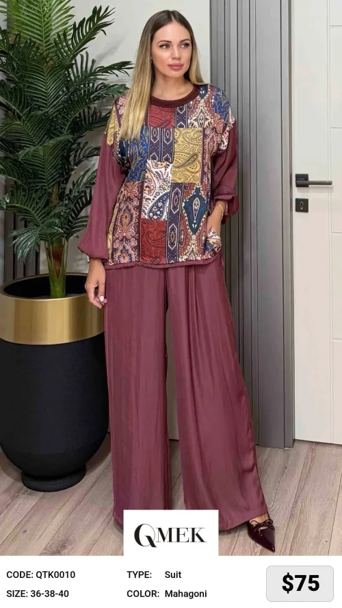 Костюмы и комплекты QMEK (Burgundy, модель QTKO010) оптом