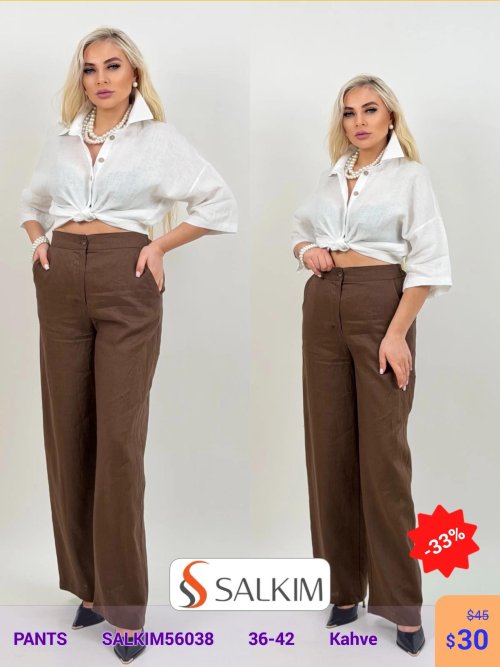 Брюки SALKIM (Коричневый, модель SALKIM56038) оптом