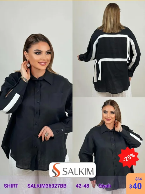 Рубашка SALKIM (Черный, модель SALKIM36327BB) оптом