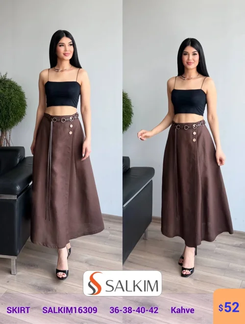 Юбка SALKIM (Коричневый, модель SALKIM16309) оптом