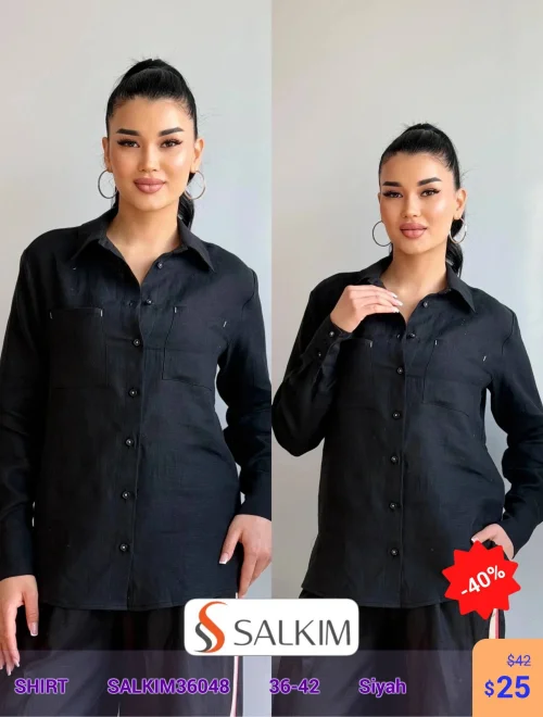 Рубашка SALKIM (Черный, модель SALKIM36048) оптом