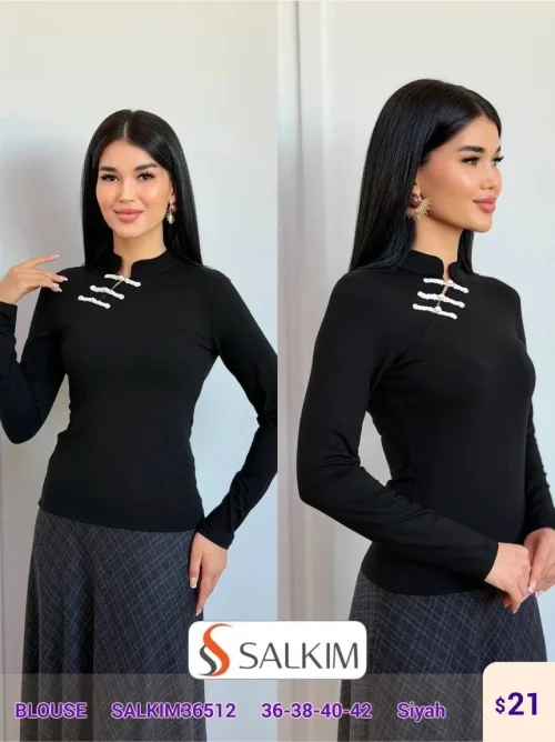 Блузка SALKIM (Black, модель SALKIM36512) оптом