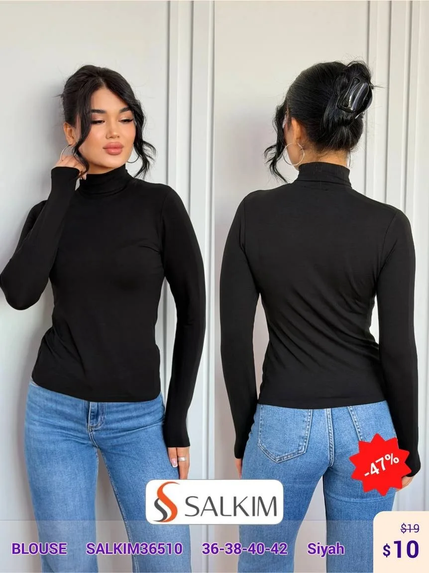 Блузка SALKIM (Black, модель SALKIM36510) оптом