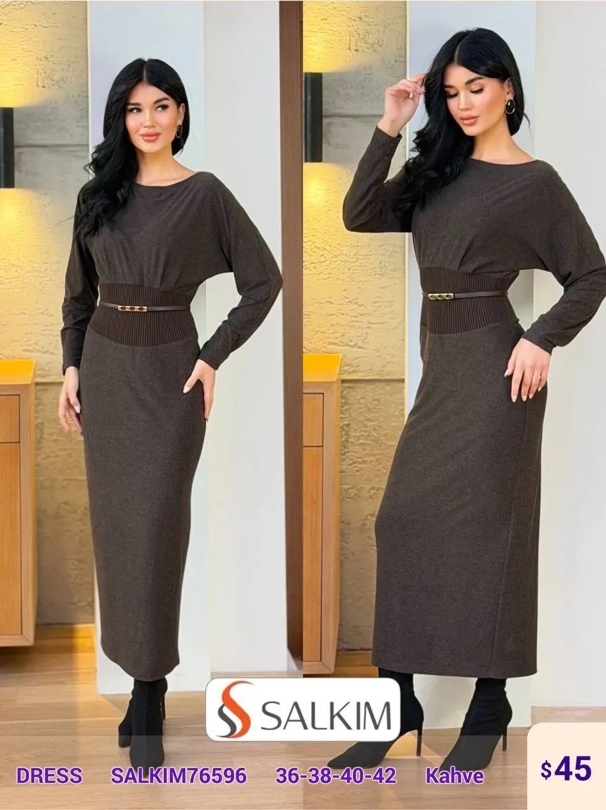 Платье SALKIM (Brown, модель SALKIM76596) оптом