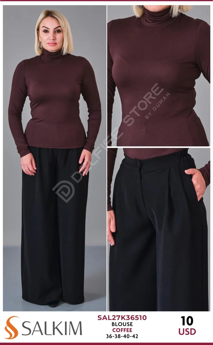 Блузка SALKIM (Brown, модель SAL27K36510) оптом