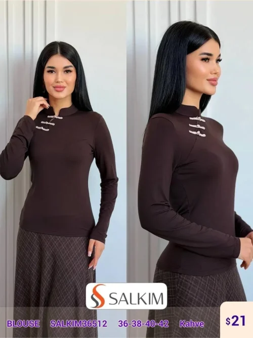Блузка SALKIM (Brown, модель SALKIM36512) оптом