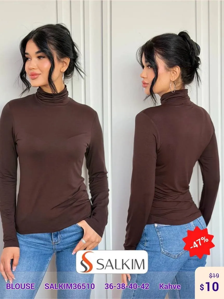 Блузка SALKIM (Brown, модель SALKIM36510) оптом