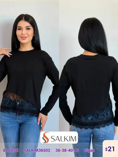 Блузка SALKIM (Black, модель SALKIM36502) оптом