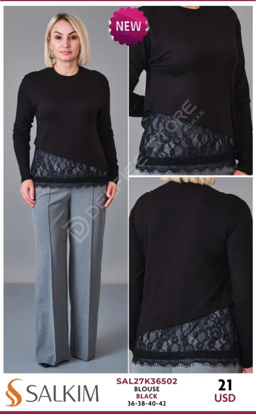 Блузка SALKIM (Black, модель SAL27K36502) оптом