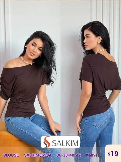 Блузка SALKIM (Brown, модель SALKIM36504) оптом