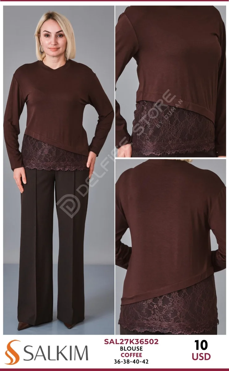 Блузка SALKIM (Brown, модель SAL27K36502) оптом