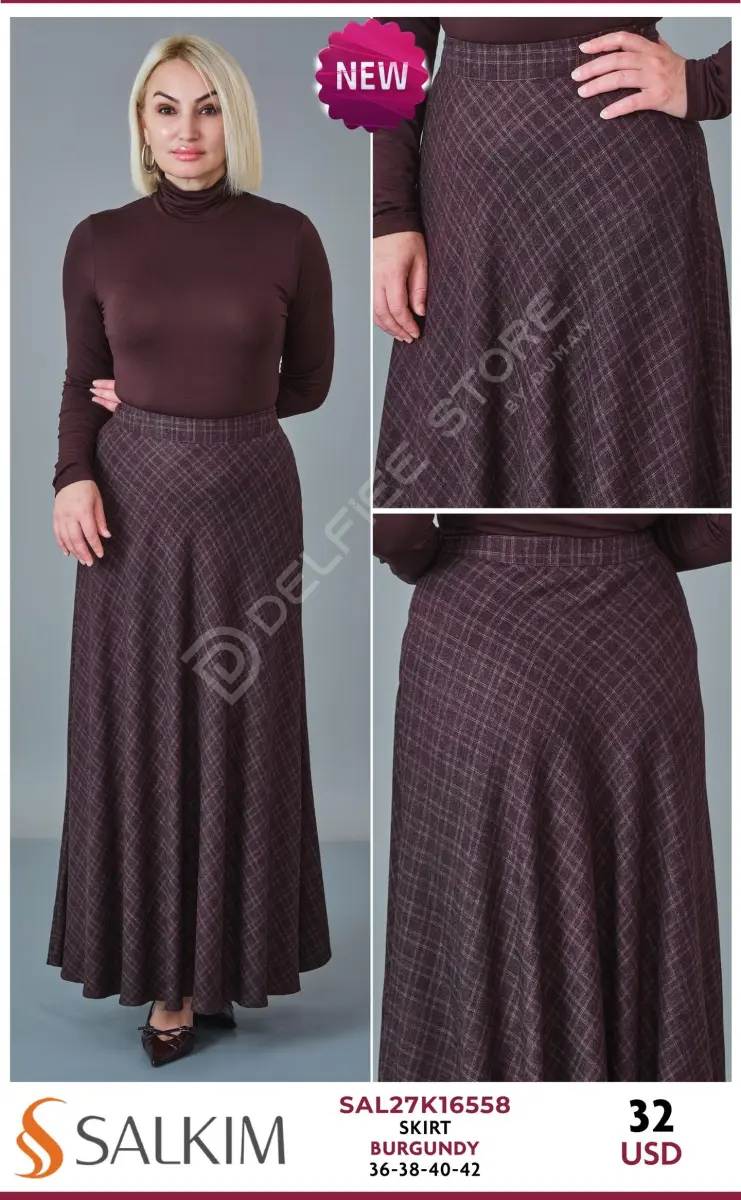 Юбка SALKIM (Burgundy, модель SAL27K16558) оптом