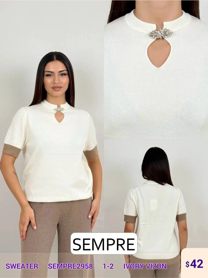 Свитер Sempre (Ivory, модель SEMPRE2958) оптом