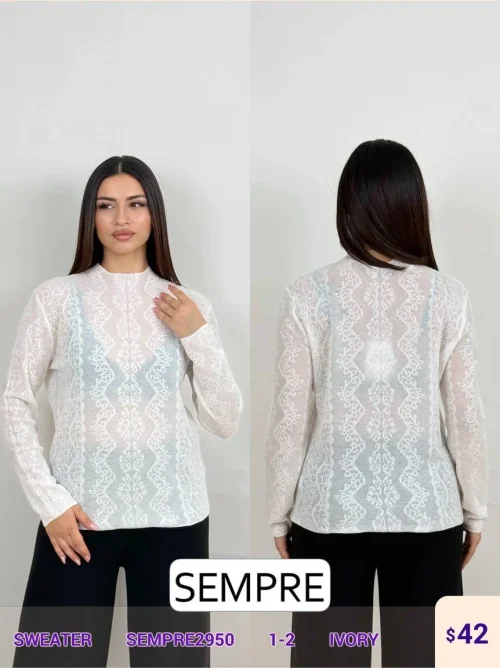 Свитер Sempre (White, модель SEMPRE2950) оптом
