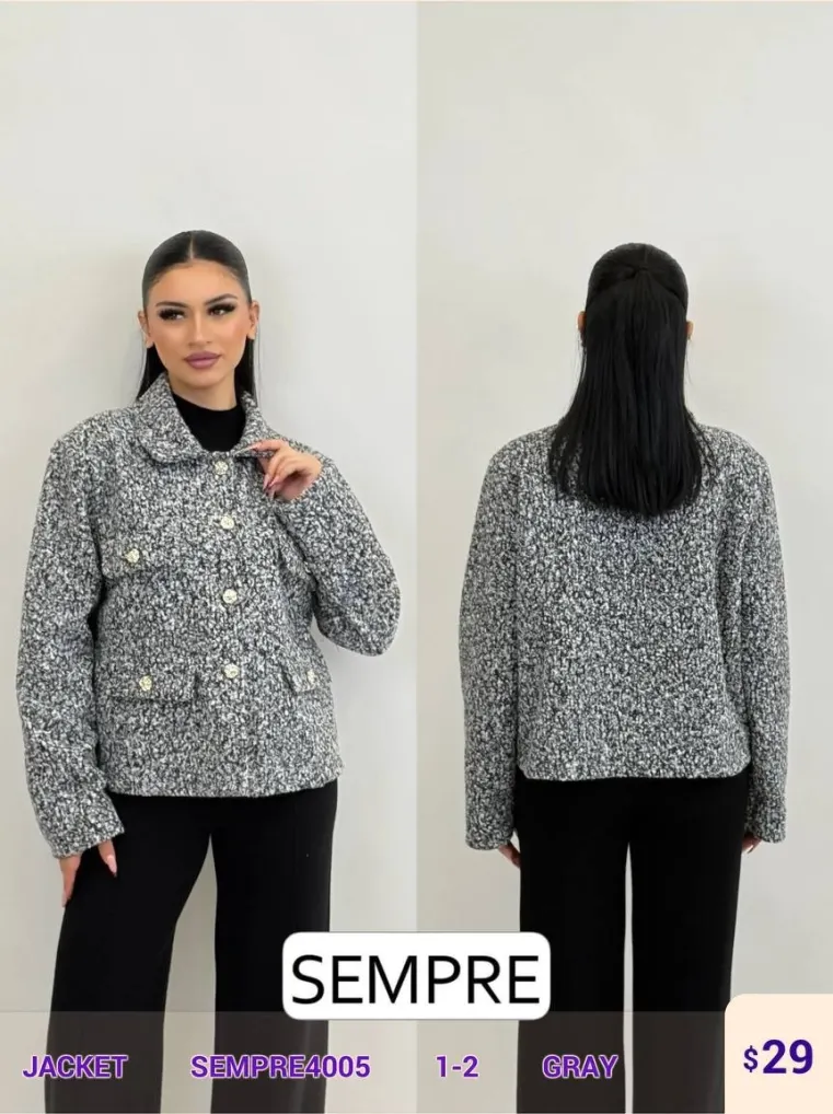 Жакет Sempre (Gray, модель SEMPRE4005) оптом