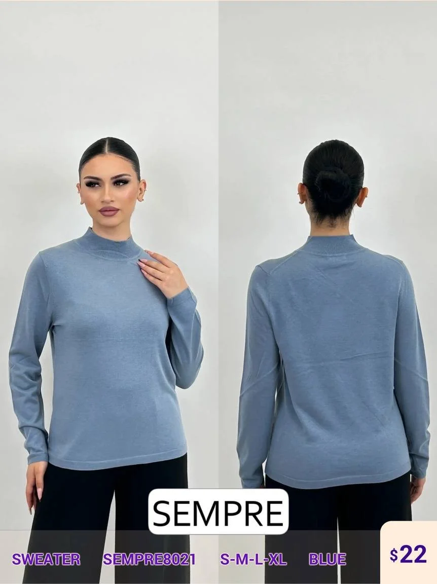 Свитер Sempre (Blue, модель SEMPRE8021) оптом