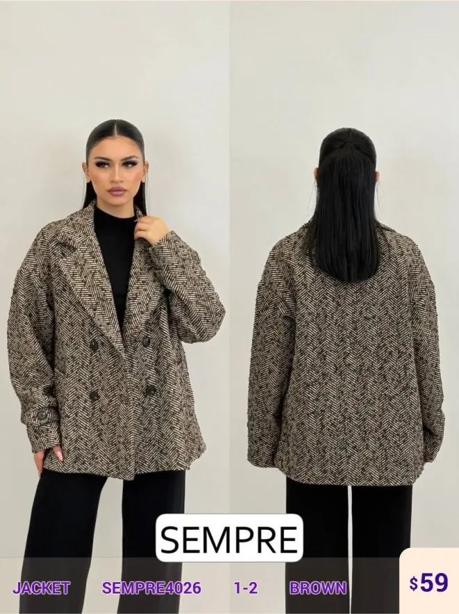 Жакет Sempre (Brown, модель SEMPRE4026) оптом