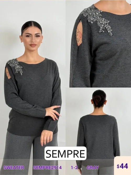 Свитер Sempre (Gray, модель SEMPRE2914) оптом