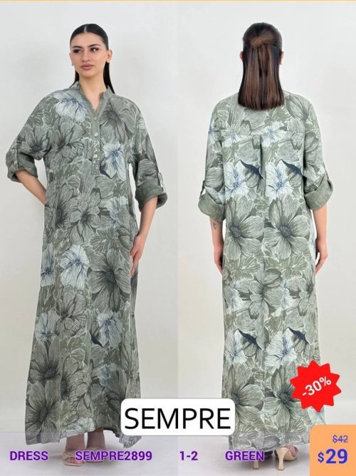 Платье Sempre (Зеленый, модель SEMPRE2899) оптом