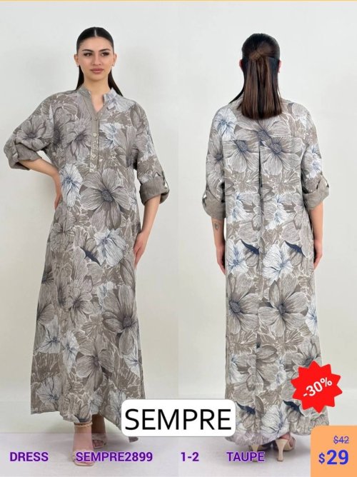 Платье Sempre (Бежевый, модель SEMPRE2899) оптом