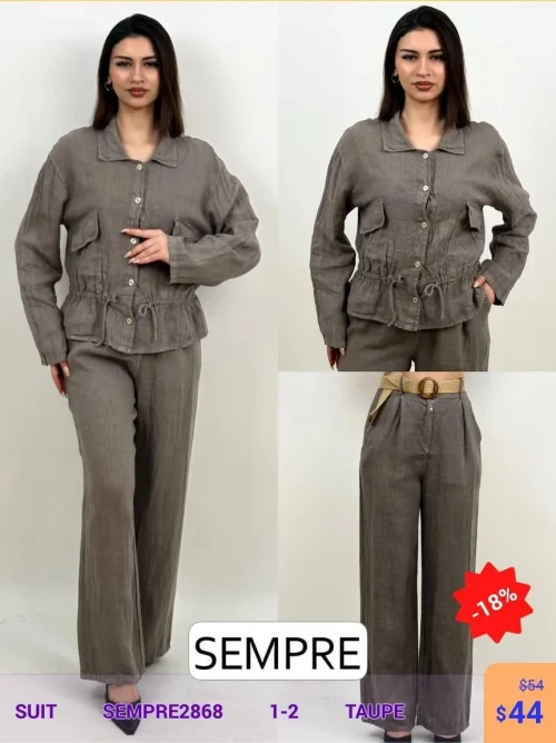 Костюм Sempre (Бежевый, модель SEMPRE2868) оптом