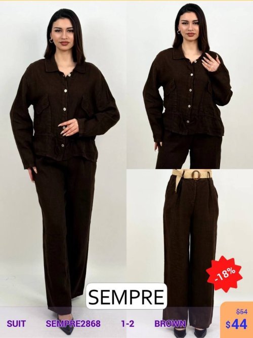 Костюм Sempre (Коричневый, модель SEMPRE2868) оптом