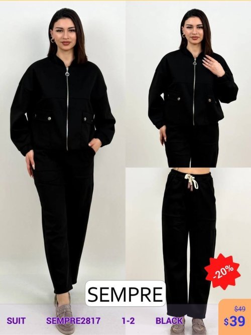 Костюм Sempre (Черный, модель SEMPRE2817) оптом