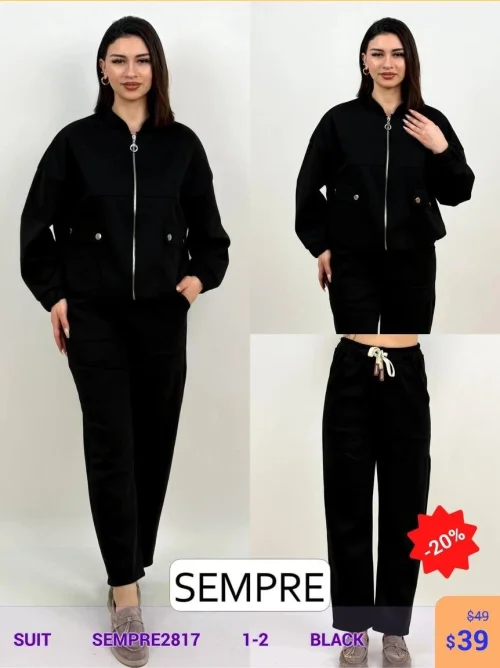 Костюм Sempre (Черный, модель SEMPRE2817) оптом
