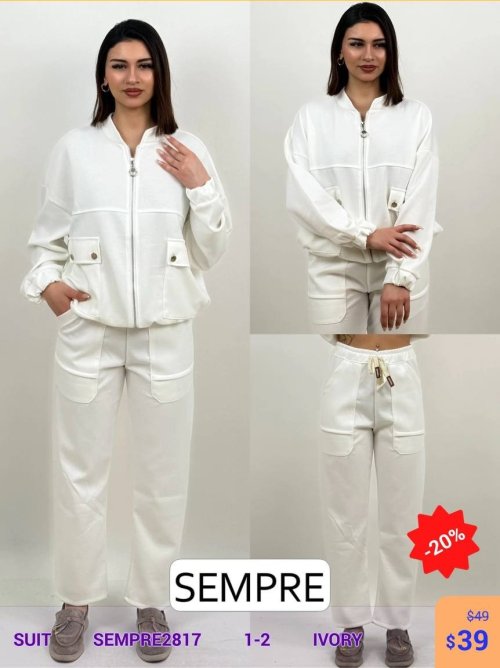 Костюм Sempre (Белый, модель SEMPRE2817) оптом