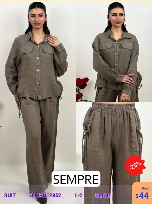 Костюм Sempre (Бежевый, модель SEMPRE2852) оптом