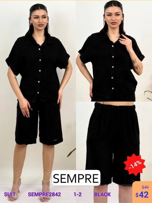 Костюм Sempre (Черный, модель SEMPRE2842) оптом