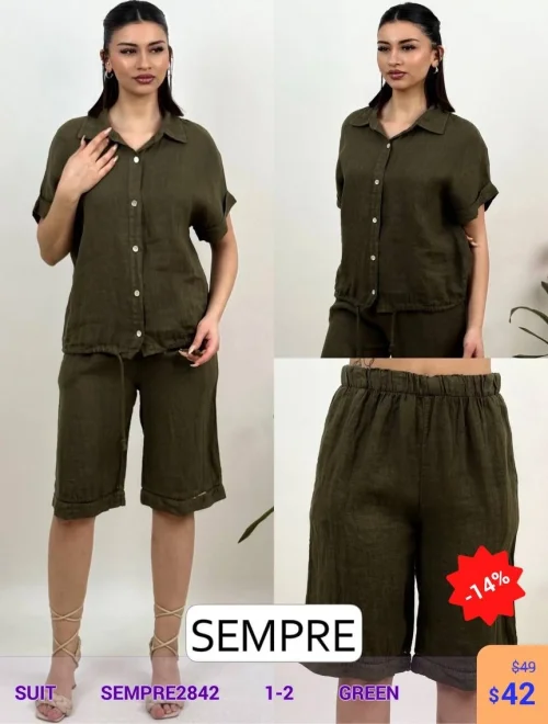 Костюм Sempre (Зеленый, модель SEMPRE2842) оптом