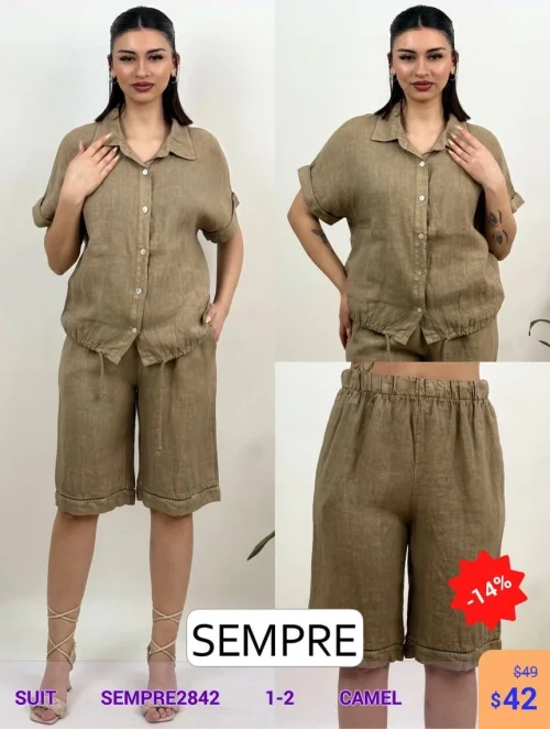 Костюм Sempre (Кэмел, модель SEMPRE2842) оптом