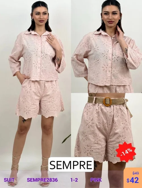 Костюм Sempre (Розовый, модель SEMPRE2836) оптом