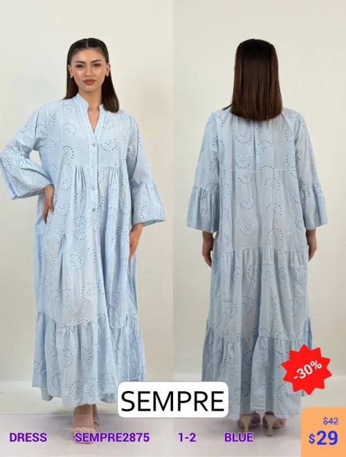 Платье Sempre (Синий, модель SEMPRE2875) оптом