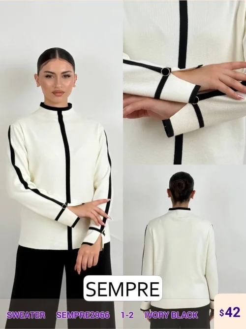 Свитер Sempre (Black, модель SEMPRE2966) оптом