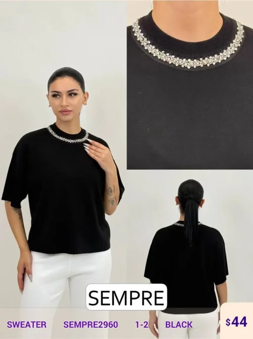 Свитер Sempre (Black, модель SEMPRE2960) оптом