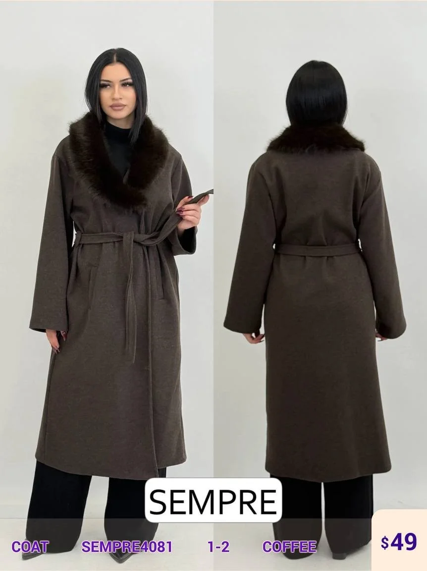 Пальто Sempre (Brown, модель SEMPRE4081) оптом