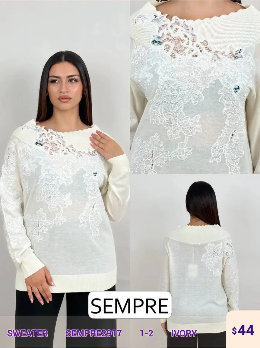 Свитер Sempre (Ivory, модель SEMPRE2917) оптом