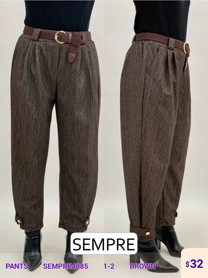 Брюки Sempre (Brown, модель SEMPRE4085) оптом
