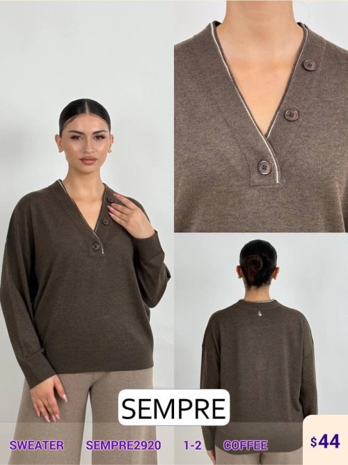Свитер Sempre (Brown, модель SEMPRE2920) оптом