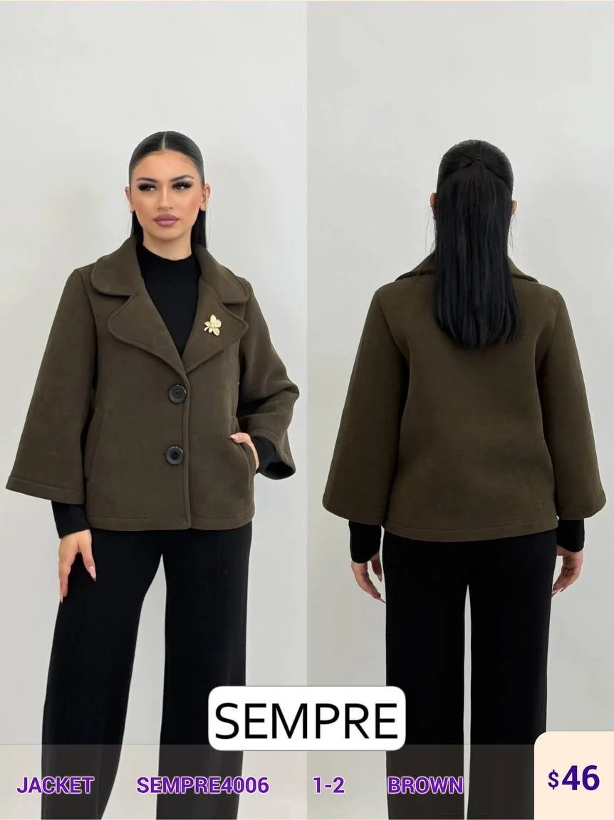 Жакет Sempre (Brown, модель SEMPRE4006) оптом