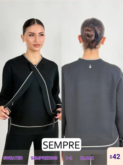 Свитер Sempre (Black, модель SEMPRE2903) оптом