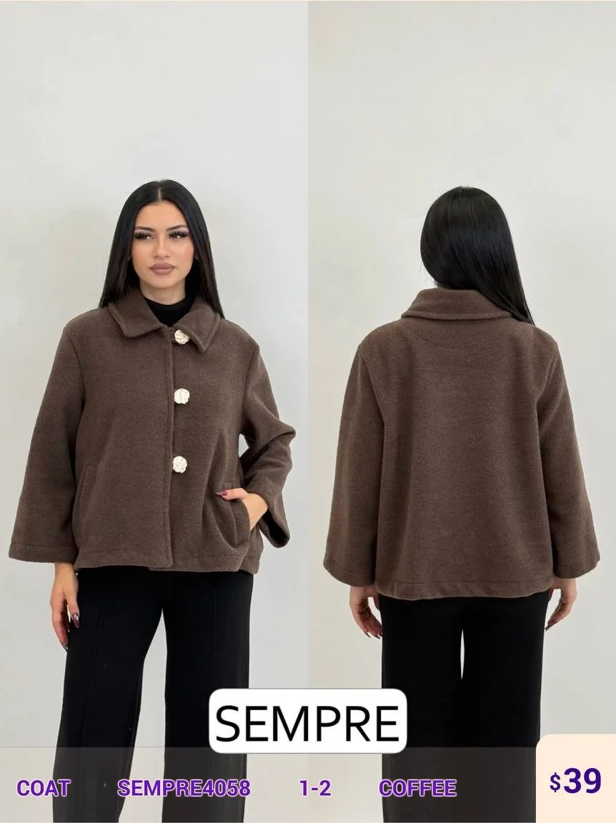 Пальто Sempre (Brown, модель SEMPRE4058) оптом