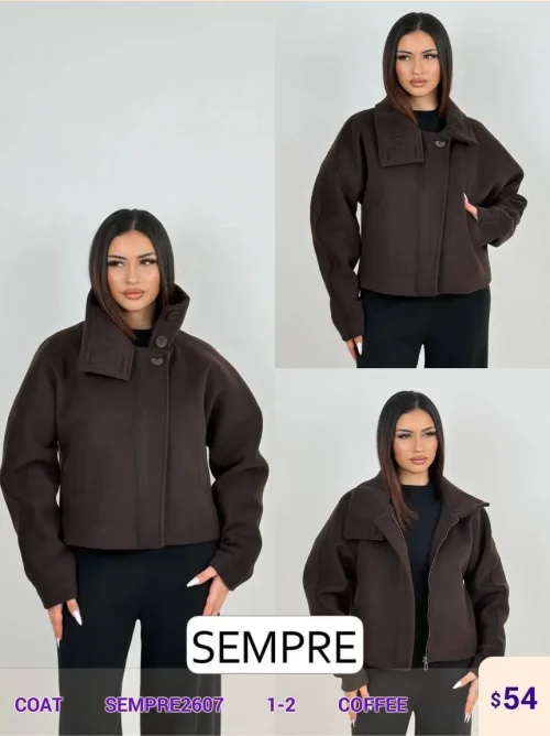 Пальто Sempre (Brown, модель SEMPRE2607) оптом